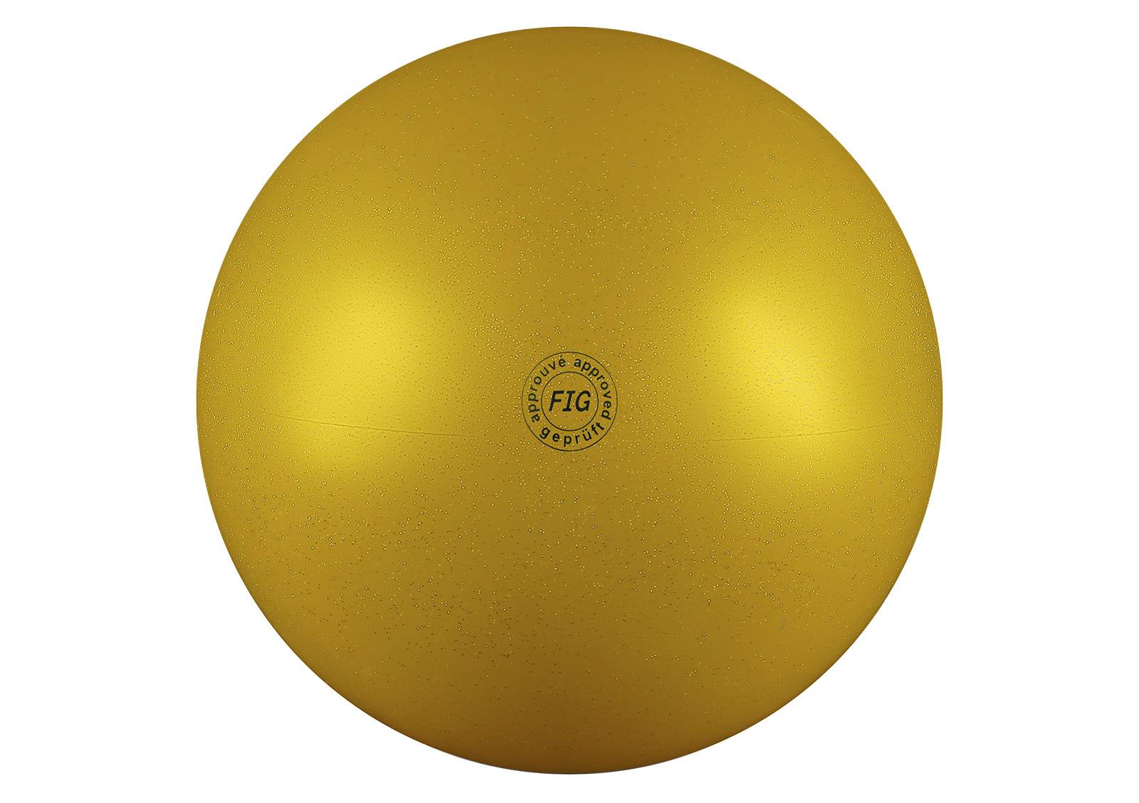 Мяч для художественной гимнастики Нужный спорт FIG Металлик с блестками 19см